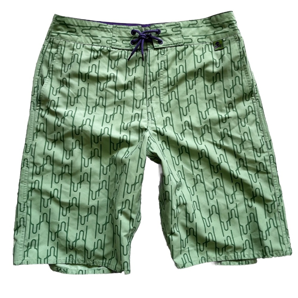 JOHNNY CUPCAKES Surf Board Shorts Swim Trunks Mens 30 Beach Vacation Trendy - Picture 7 of 7